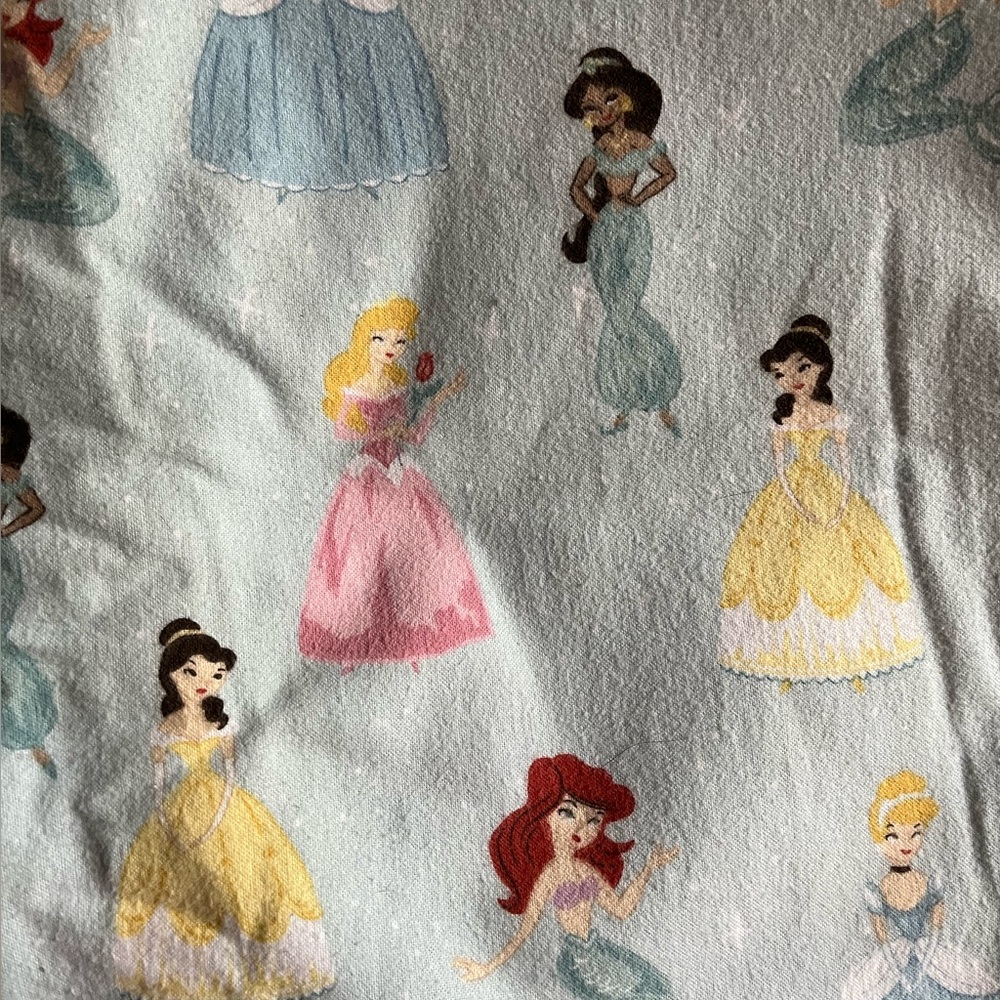 Pottery Barn Kids Disney Princess Flannel Duvet Cover size full/ queen - Picture 5 of 7